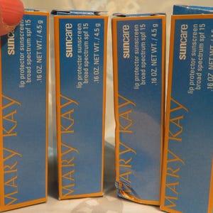 Lot of 4 Mary Kay Lip Protector Expired Use as lip balm to keep lips moisturized Full size .16 oz. each chapstick 10 Sold InonasCosmetics