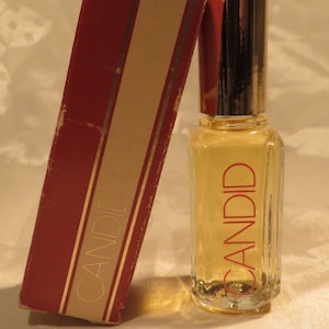 Avon vintage Candid Ultra Cologne Dab on Full .33 oz. beveled bottle fragrance perfume 3 inches tall Sale Shop Store InonasCosmetics