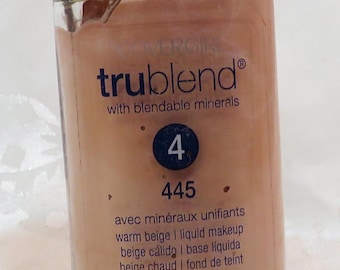 Warm Beige face Mineral Foundation makeup Full size 1 oz Covergirl Trublend pump applicator Guaranteed