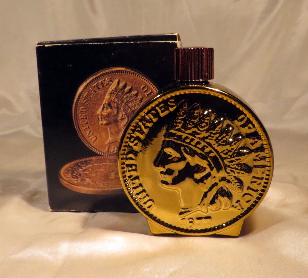 Avon Bravo After Shave Cologne Fragrance Indian Head Penny Coin Novelty ...