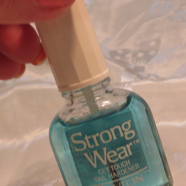 Lot of 2 Discontinued Hard to Find! Strong Wear Blue Get Tough Nail Hardener Dries clear Wear with nail polish enamel color shield Shop sale