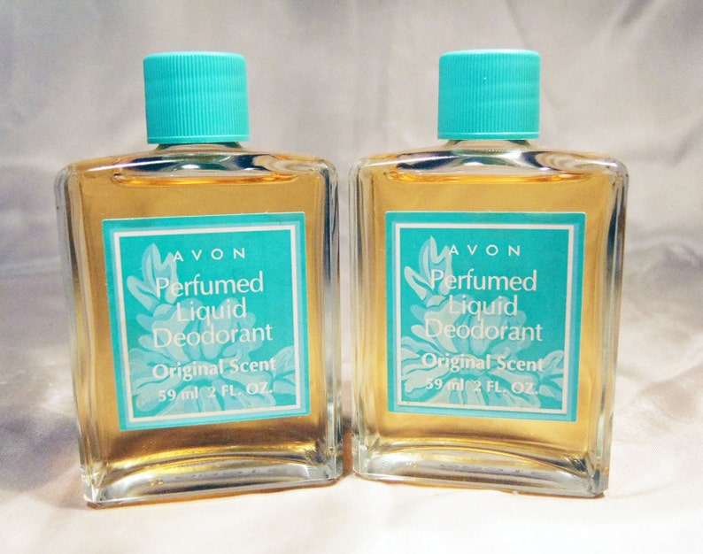 Avon 1996 Perfumed Liquid Deodorant Lot of Two 2 Oz. Each. Delicate