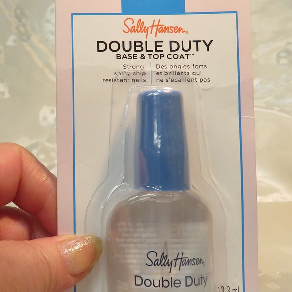 Double Duty Base & Top Coat for nails Sally Hansen Strong, shiny chip resistant nails polish lacquer enamel 0.45 oz. Sale! InonasCosmetics