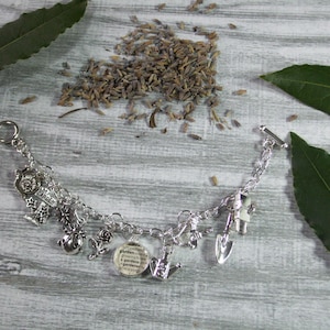 Gardening Charm Bracelet, Choice of Charms, Gift for Her, Horticulturalist, Keen Gardener Jewelry Present, Bracelet Box image 1