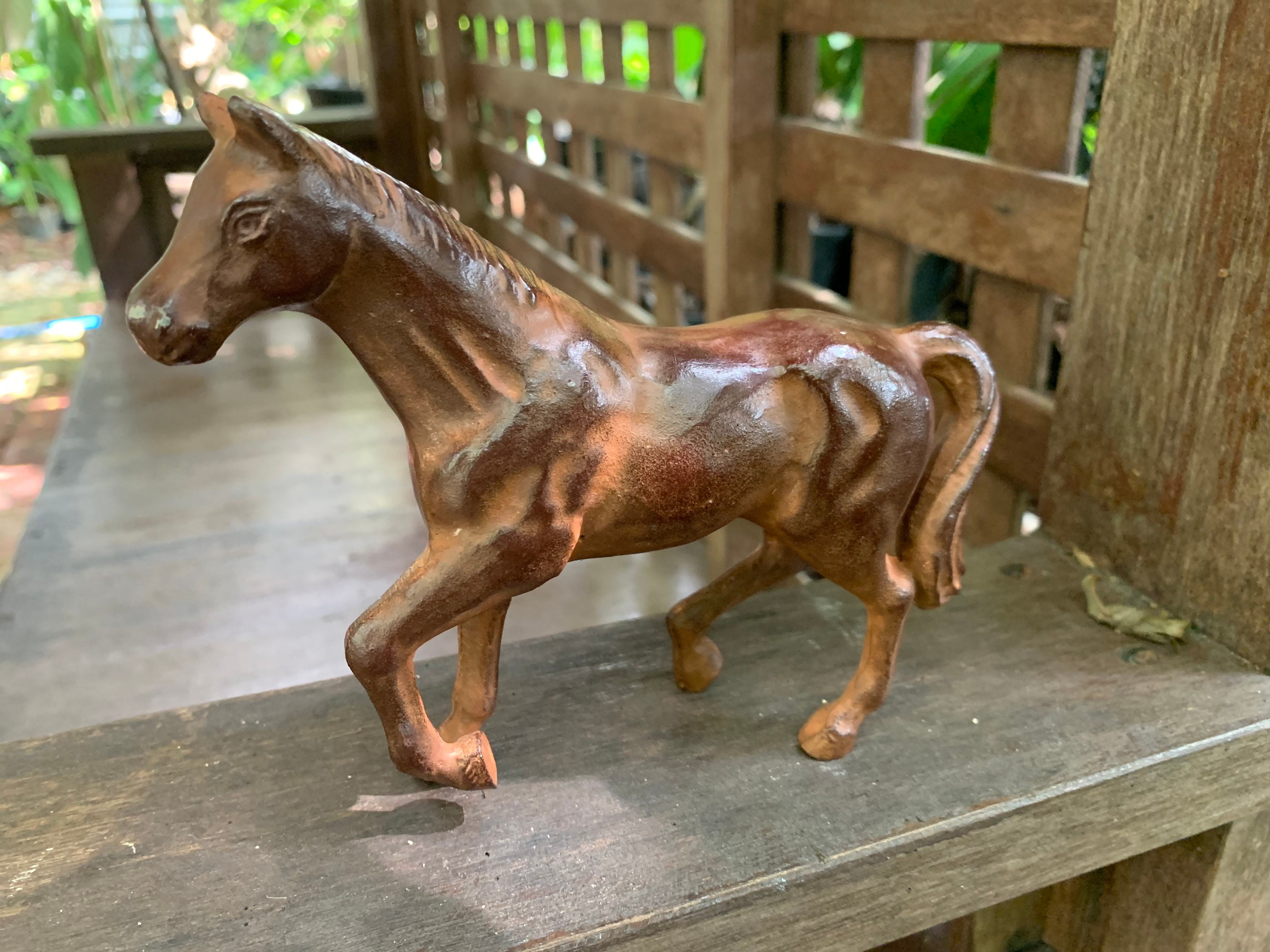 Vintage Cast Iron Horse Metal Solid Horse Sculpture Etsy