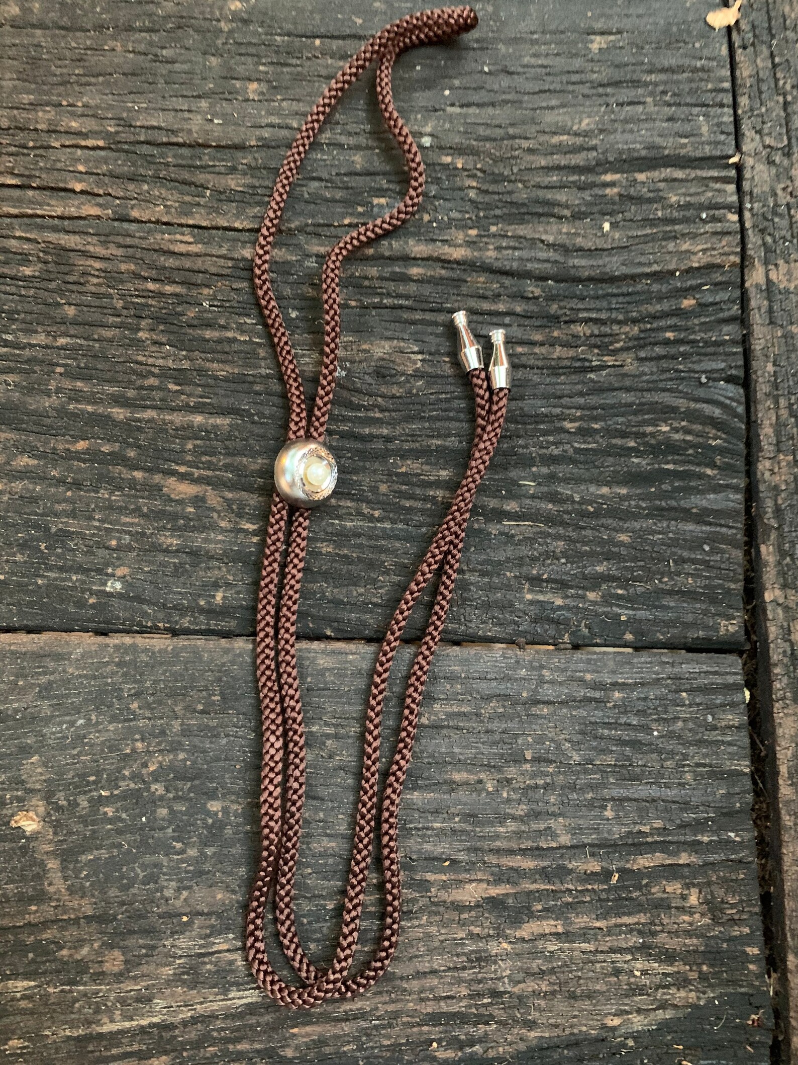 Vintage Small Pearl Bolo Tie Necklace Etsy