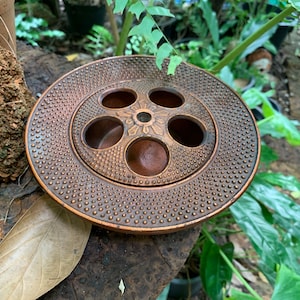 Vintage Japanese Cast Iron Incense Pot Burner antique home decor