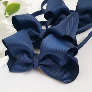 Grosgrain Ribbon Bow Headband: School Uniform Hair Accessory