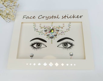 Festival Face Gem Stickers: Celeste Rhinestone Makeup