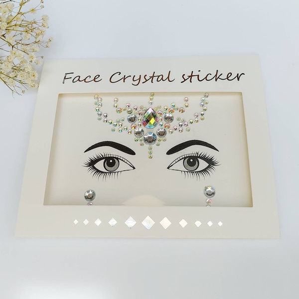 Celeste Face Gem, Festival Face Gem, Face Gem Stickers,  Face Jewels, Glitter Makeup, Face Rhinestones, Festival Makeup, Music Festival look