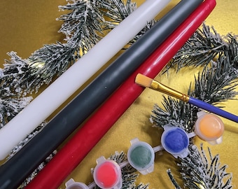 DIY Christmas Candle Painting Kit: Kids & Adults Craft Gift Box