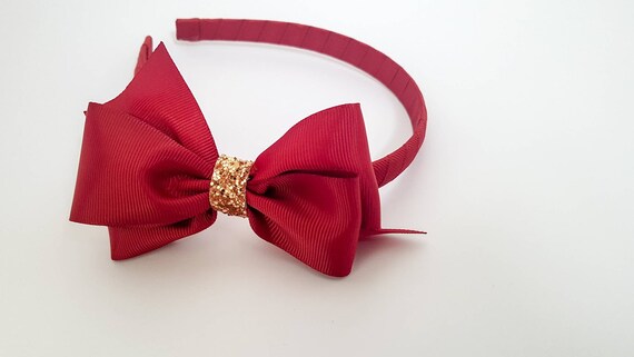 girls red headband