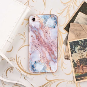 Marble Case Iphone X Case Rose Gold Marble Iphone 8 Case Etsy Singapore