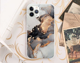 Grey Marble Gold Rust iPhone 13 Pro Soft Case iPhone 13 Pro Max Case iPhone 12 Pro Samsung S21 Plus TPU Hard Case Pixel 6 Pro Case CGD2421