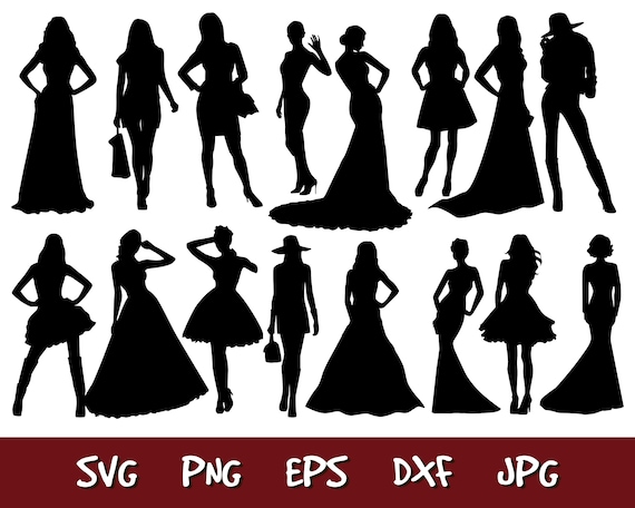 Download Dress Bundle Svg Dresses Clip Art Dresses Silhouette Etsy