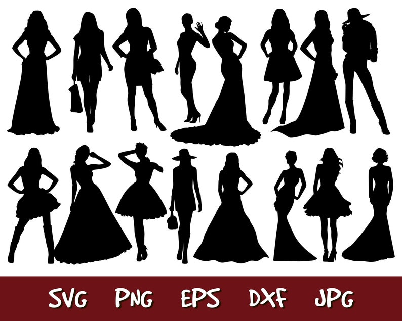 Wedding Dress Svg Dresses Clip Art Dresses Vector Dress Bundle Svg Files For Silhouette Cameo Dresses Silhouette Cricut Anm1395 Art Collectibles Drawing Illustration Vadel Com