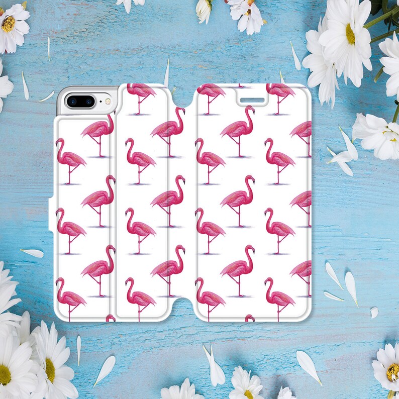 Flamingo Leather Wallet Case Lg K8 2017 Protective Case Lg G5 Cover Tropical Leather Wallet Case Trendy Lg K10 iPhone Best Gift CGD2112