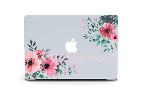 Personalized MacBook Pro 2017 Case MacBook Air 13 2018 Custom MacBook 12  Floral MacBook Pro 15 2019 Case MacBook Air 11 Clear CGD2008 