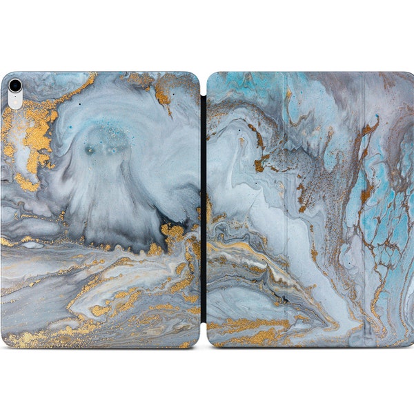 Golden Marble 6th Gen iPad Mini Case iPad Pro 12.9 Smart Folio iPad Pro 2018 iPad Pro 11.4 2018 Case Smart Cover Print Magnetic Case CGD2359