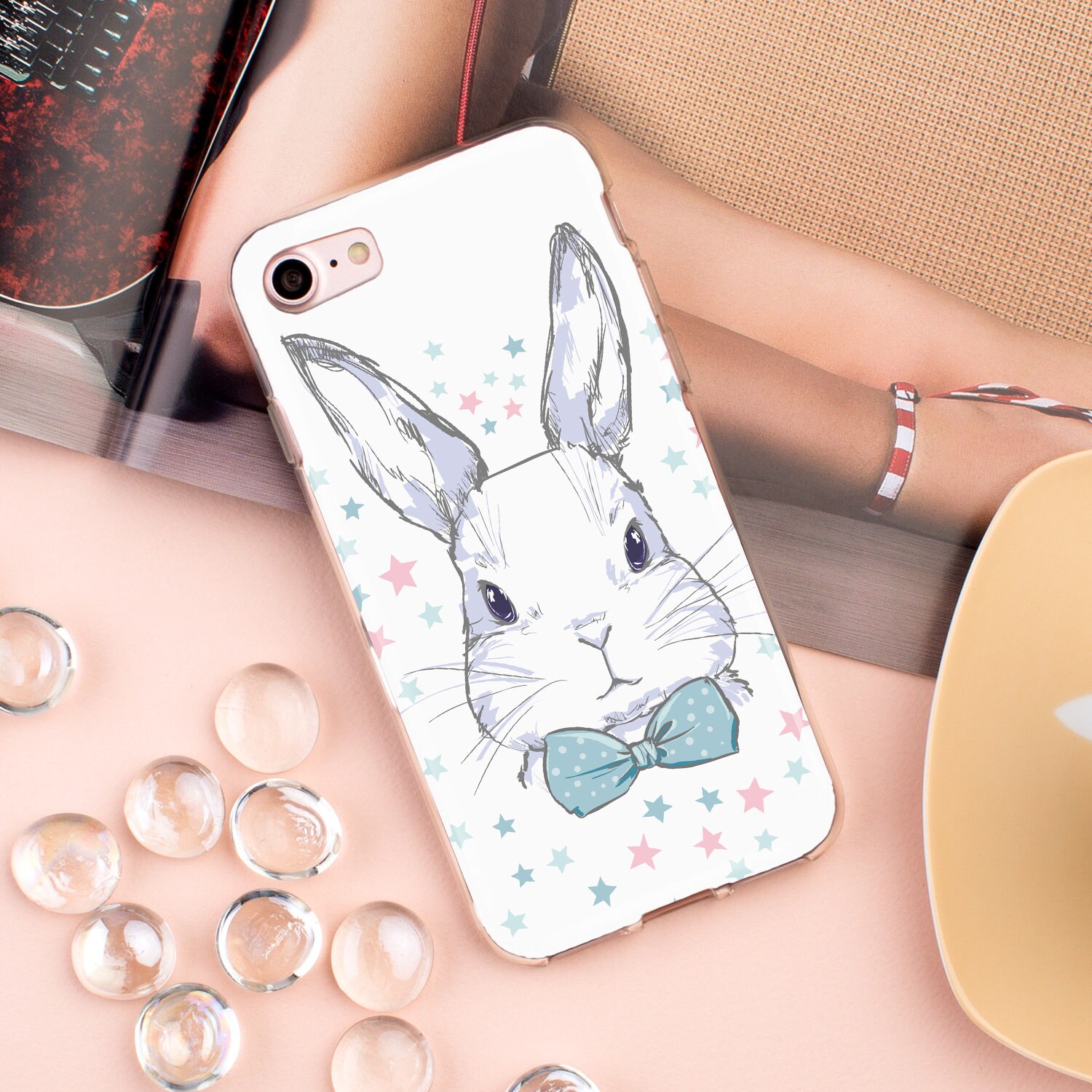 White Rabbit Iphone 11 Case Cute Bunny Iphone 11 Pro Case Etsy