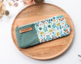 Imela - cosmetic bag / case / spring meadow / mint & orange, lemon