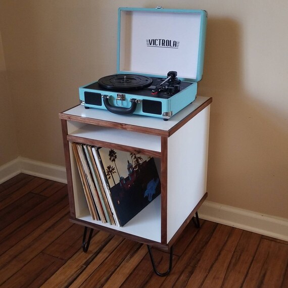 Record Player Stand Side Table Etsy