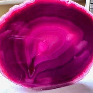 Pink Lace Agate Slice - See the earth in its most beautiful form