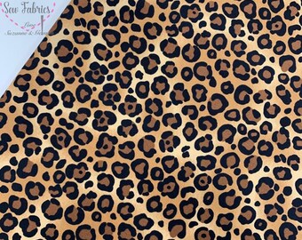 Light Blue Leopard Print 100/% Cotton Woven Muslin Printed Fabric