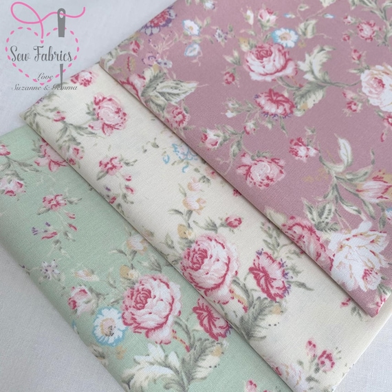LOVELY ROSE /& HUBBLE PINK UNICORN NURSERY FABRIC 100/% COTTON HALF METRE