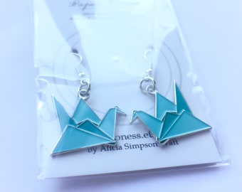 Paper Crane Earrings