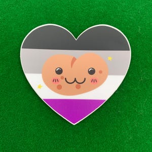 Sticker pomme de terre fierté asexuée, sticker Ace mignon, sticker bisexuel en vinyle