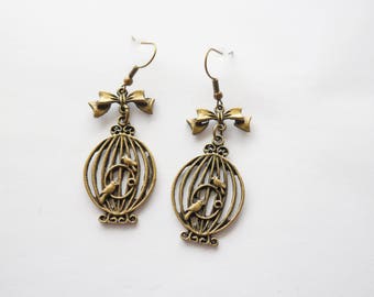 Earrings bird cages