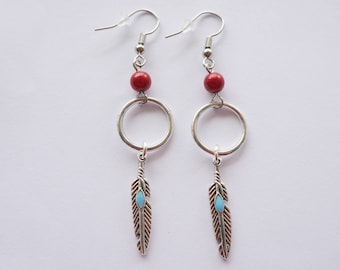 Cheyenne feathers earrings