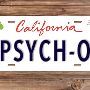 Psych-O Fan-tastic License Plate (Psych-themed)