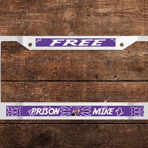 Free Prison Mike - Chrome License Plate Frame (The Office-themed)