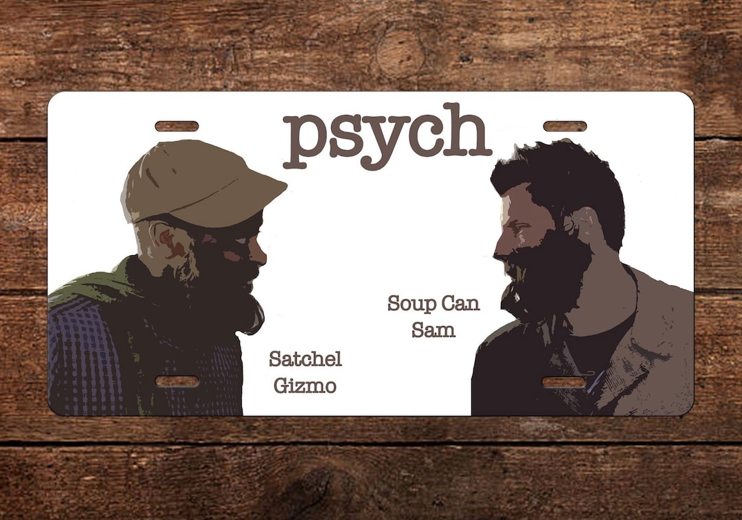 Soup Can Sam & Satchel Gizmo License Plate (psych TV Show) - Etsy