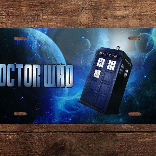 thumbnail image 2 of Dr Who Tardis Car Vanity License Plate – The Doctor Whovian Accessory 2 of 4