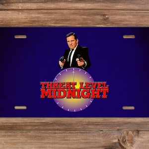 Threat Level Midnight - License Plate - (The Office-themed)