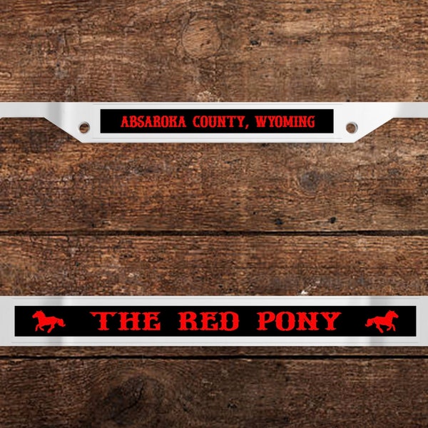 The Red Pony Chrome License Plate Frame (Longmire-themed)