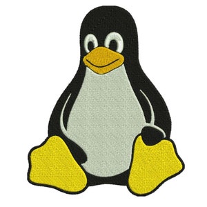 Tux pinguïn borduurwerk ontwerpen, pinguïn borduurwerk, Tux pinguïn, Linux pinguïn, pinguïn ornament, pinguïn cadeau, digitale download