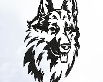 German Shepherd Dog Embroidery Design (Digital Download)