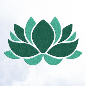 Lotus Blume Stickdatei, Blumen Stickmuster, Pflanzen Stickerei, Lotus Stickerei, natürliche Schönheit, Natur Stickerei, digitale Kunst