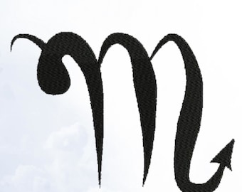 Astrological Sign Scorpio Zodiac Machine Embroidery Design, Astrology Symbolism, Horoscope Star Signs For Embroidery Machines
