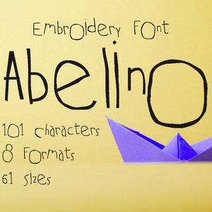 Abelino Fuente De Bordado De Escritura A Mano Infantil, Fuentes Escolares Para Niños, Fuente De Bordado Para Niños, Tipografía, Diseño Del Alfabeto, Letras, Regreso A La Escuela