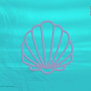 Seashell Embroidery, Line Art Shell Embroidery, Summer Nautical Sea Life Designs For Embroidery Designs