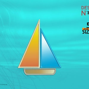 Sailing Boat Applique Design, Ship Embroidery Pattern, Beautiful Nautical Sea Life Digital Designs For Embroidery Machines