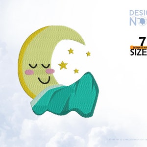 Baby Embroidery Design, Space Embroidery File, Moon Embroidery, Stars Cosmos Embroidery Pattern For Embroidery Machines