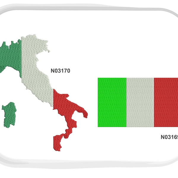 Italy Flag Embroidery Design, Italian Flag, Map Embroidery Pattern, Italy Embroidery, Map Embroidery, Banner, Map, Sofort Download