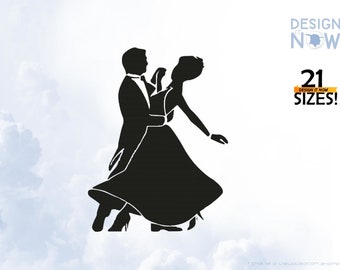 Dancing Couple Embroidery Design, Dance Embroidery Pattern, Dancer Designs For Embroidery Machines