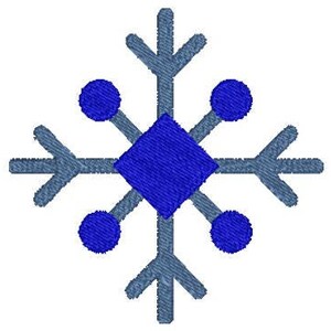Snowflake Crystal Snow Winter Christmas Machine Embroidery Design Set of 4